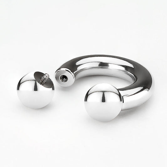 Surgical Steel Internally Threaded Plain Silver Horseshoe