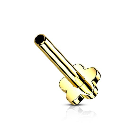 Titanium Threadless Flower Flat Back Labret Post Only