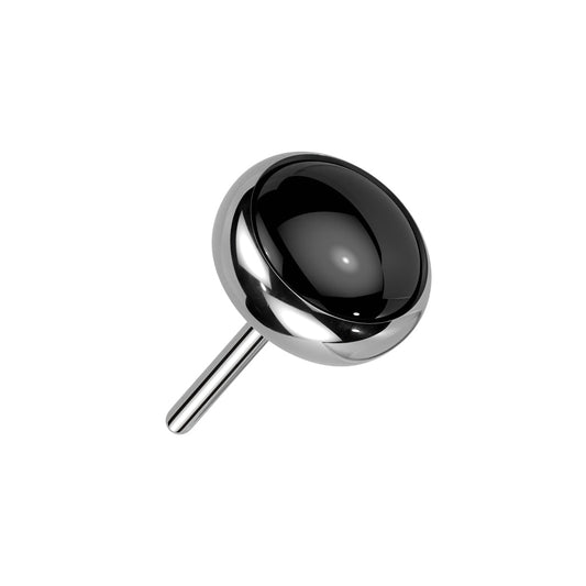 Titanium Threadless Bezel Natural Stone Top Only