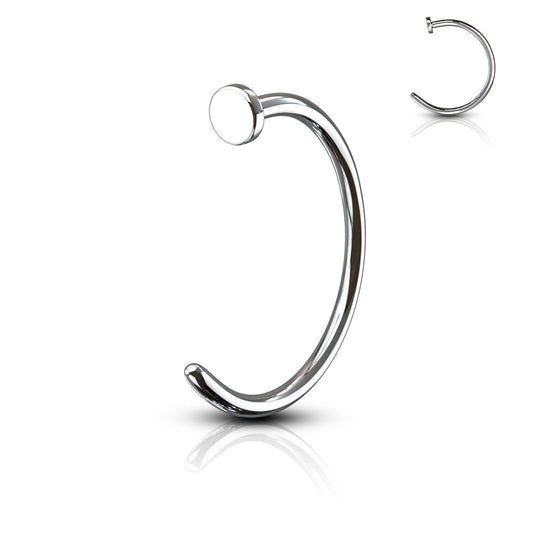 Surgical Steel Flat Top Nostril Hoop Various Colors