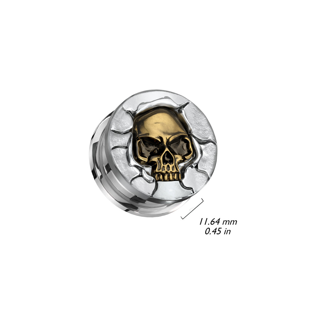 Surgical Steel Bronze Skull Screw Fit Plug