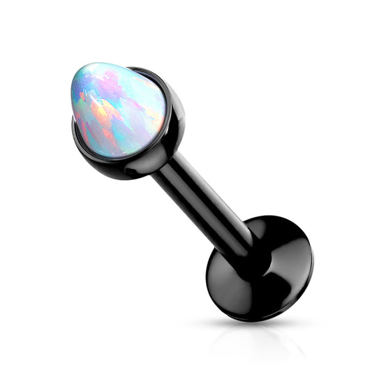 Surgical Steel Internal Thread Opal Spike Labret