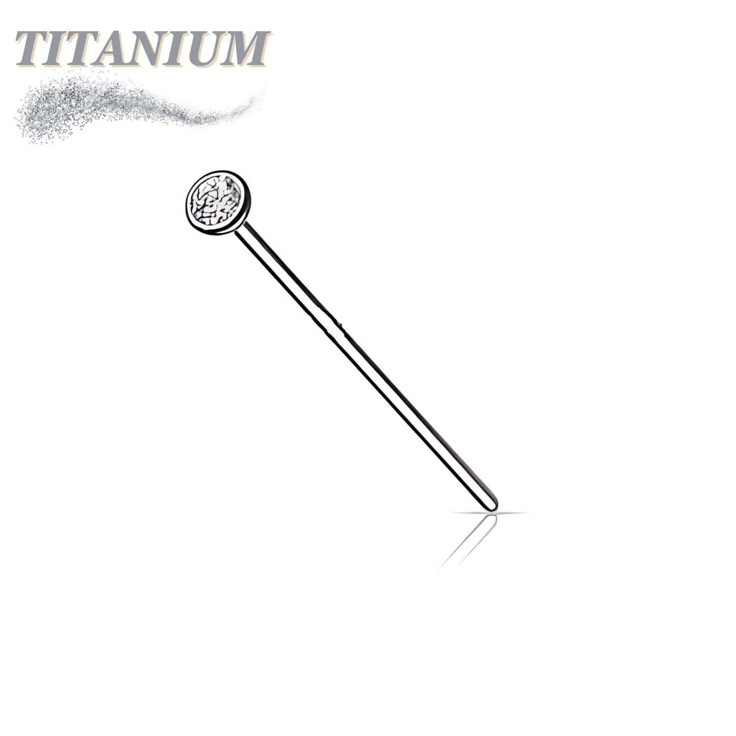 Titanium Nostril Fishtail with 2mm Bezel Set CZ