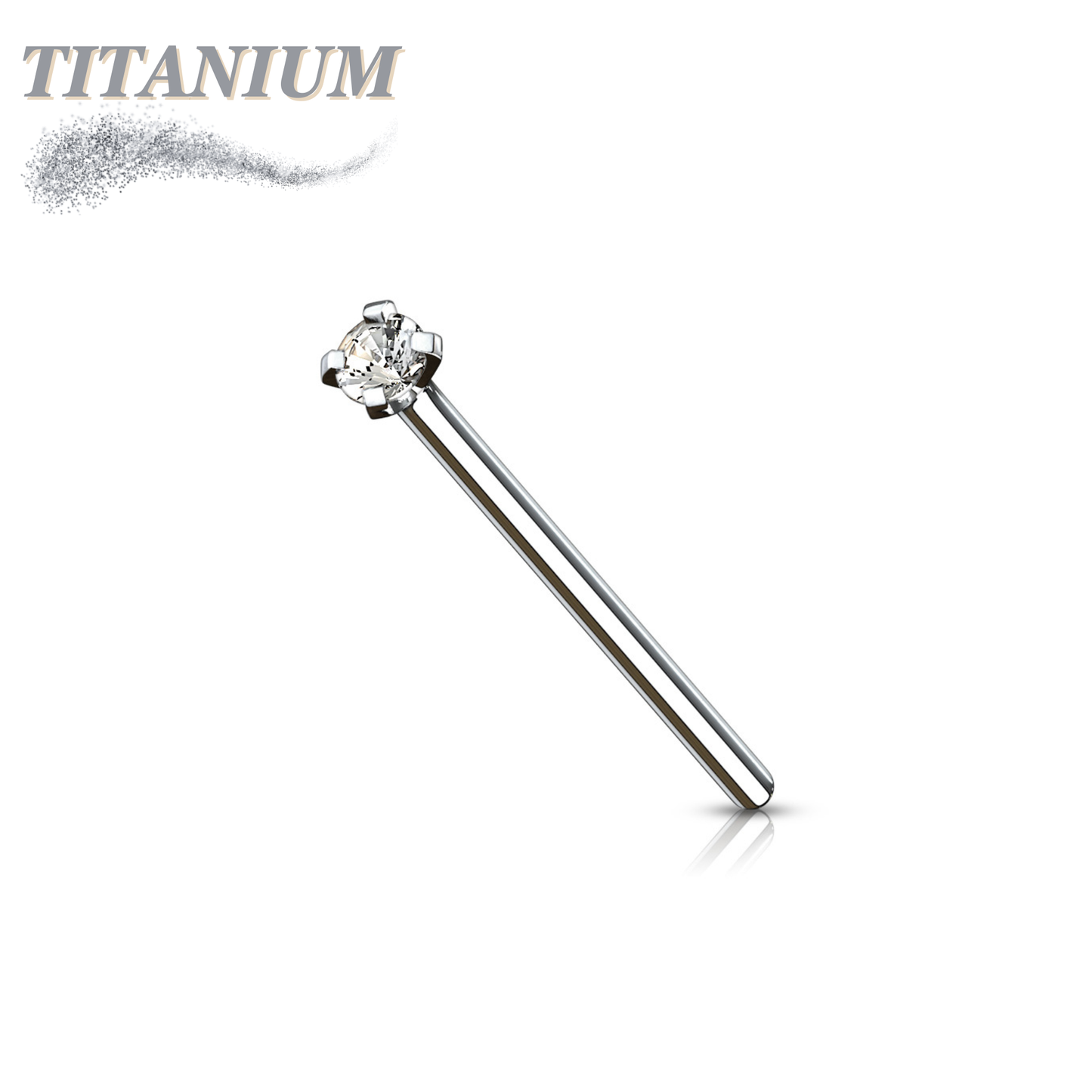 Titanium Nostril Fishtail with Prong Top