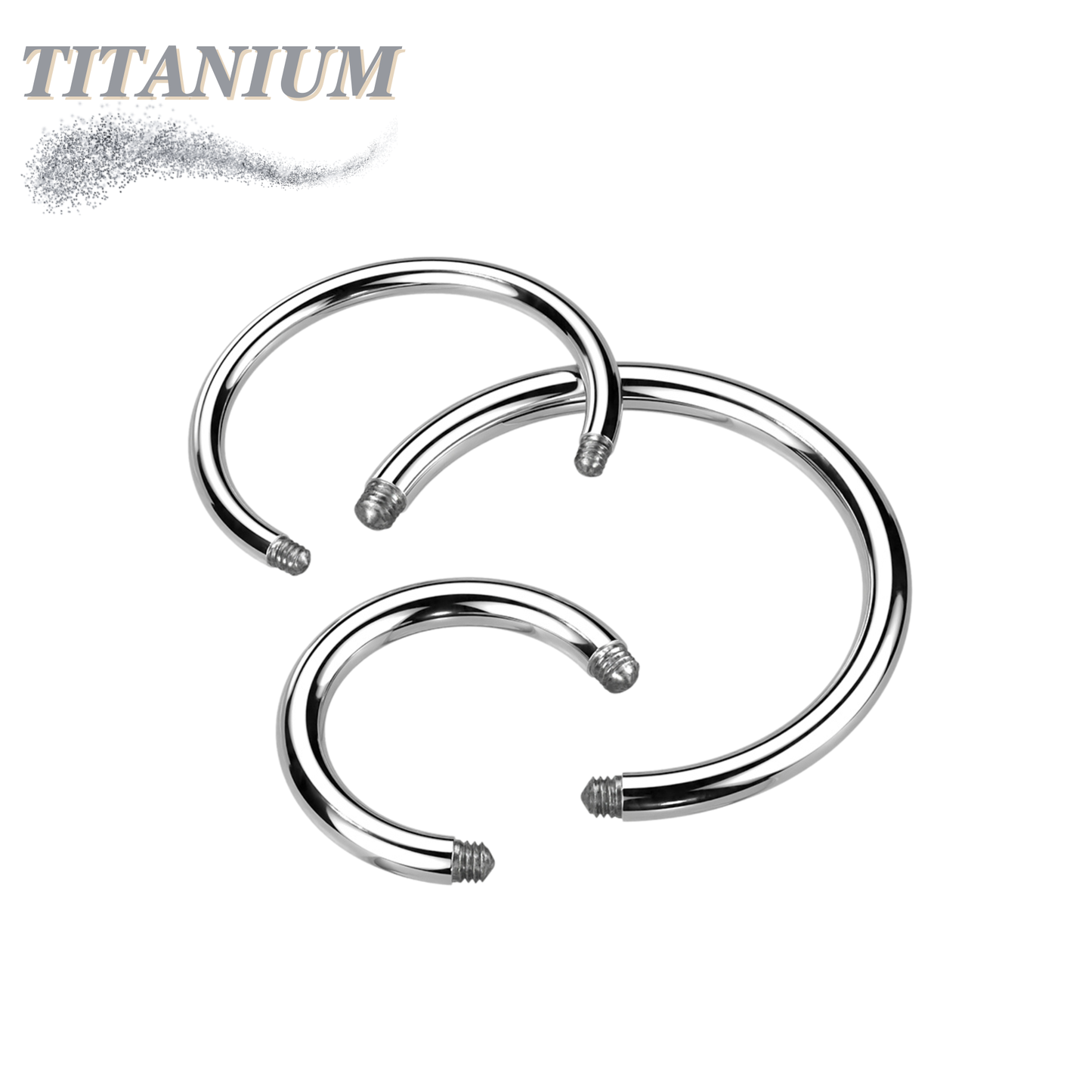 Titanium External Thread Horseshoe (Posts Only)