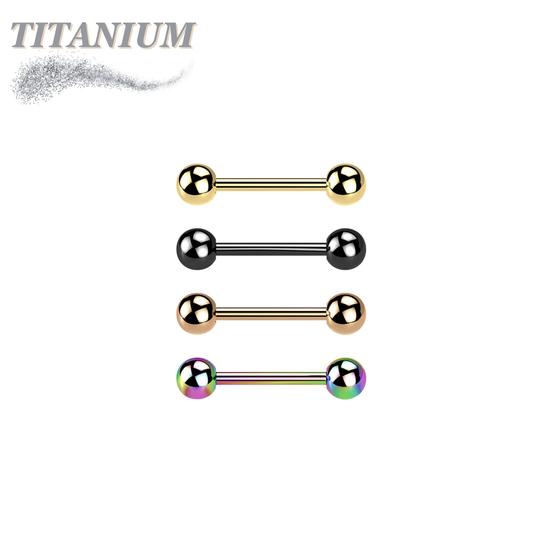 Titanium Colored Barbells Externally Threaded