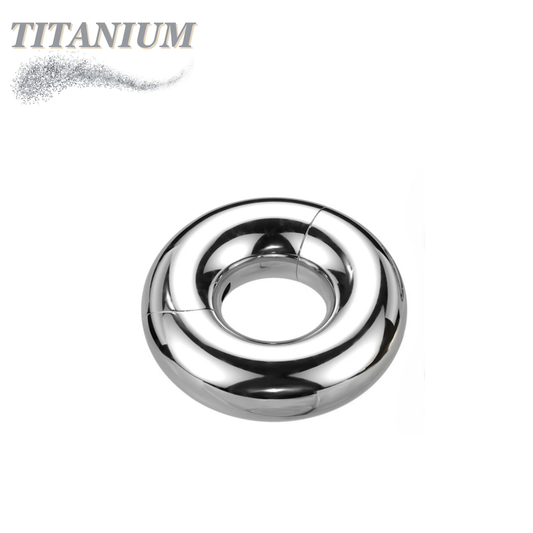 Titanium Standard Hinged Rings Plain Silver