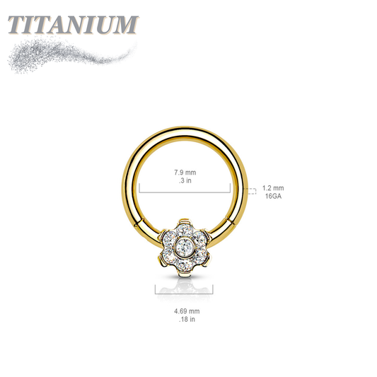 Titanium Clicker with Flower Gem 16G