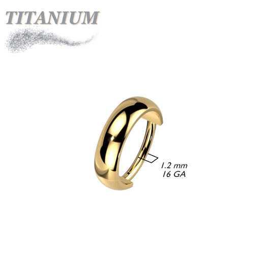 Titanium Hinge Rings with Outward Side Facing Wide Dome Surface