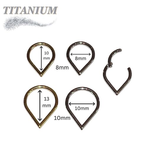 Titanium Hinged Classic Chevron Ring