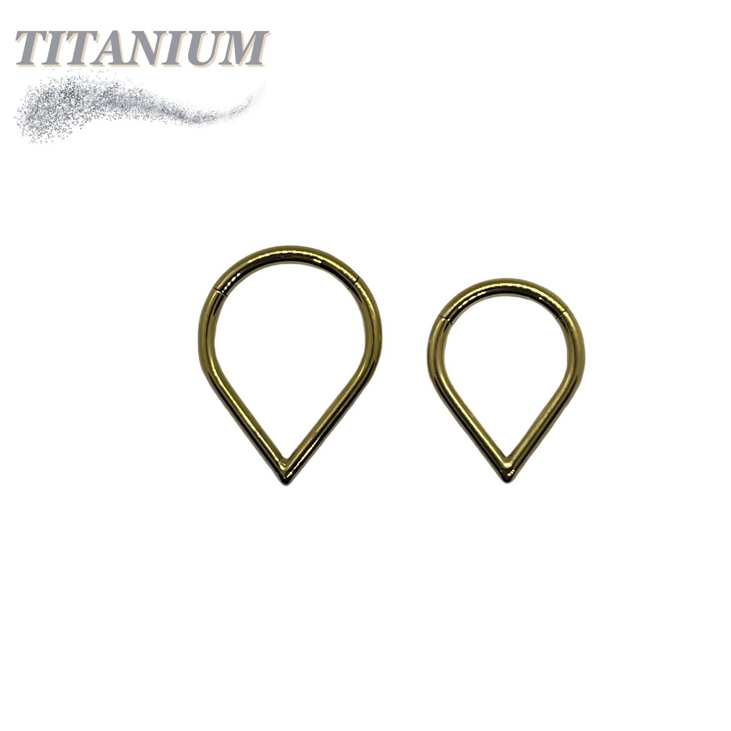 Titanium Hinged Classic Chevron Ring