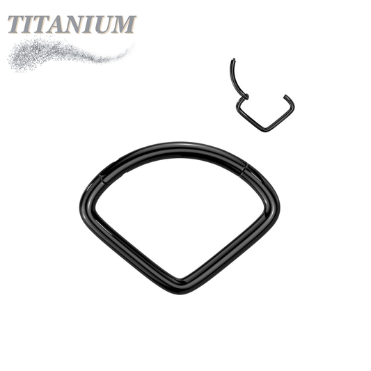 Titanium Hinge Extra Wide Chevron Ring