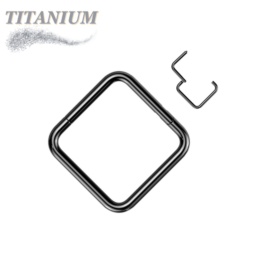 Titanium Hinge Square Rings