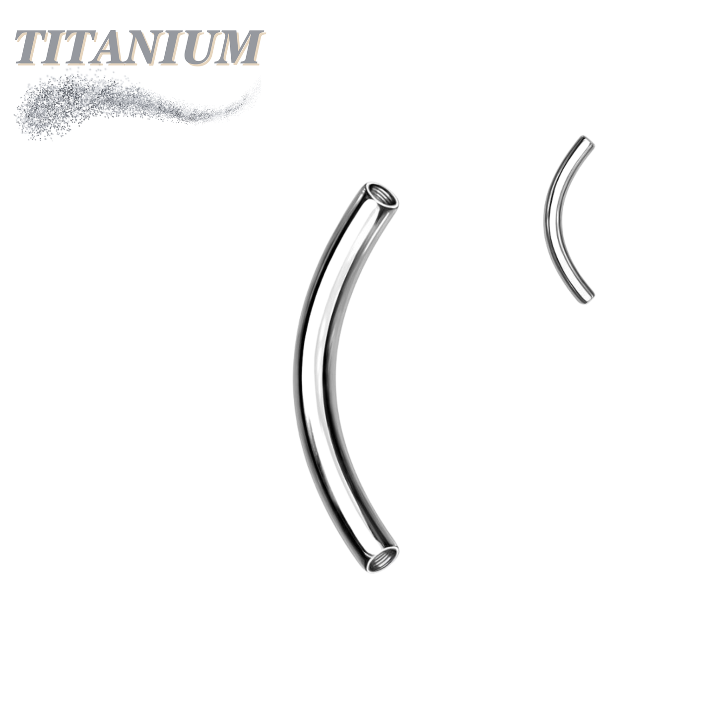 Titanium Curved Barbell Internal Post Only
