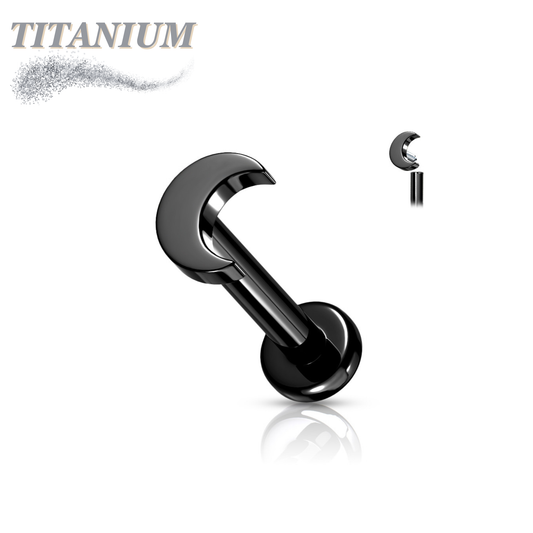 Internally Threaded Titanium Moon Top Labret