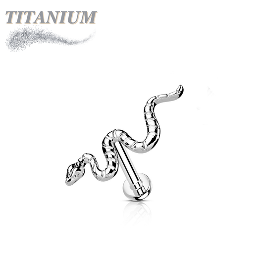Titanium Internal Thread Snake Labret