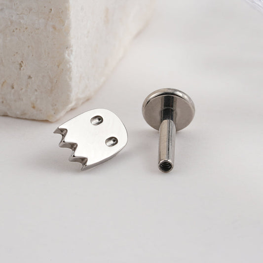 Internally Threaded Titanium Ghost Labret