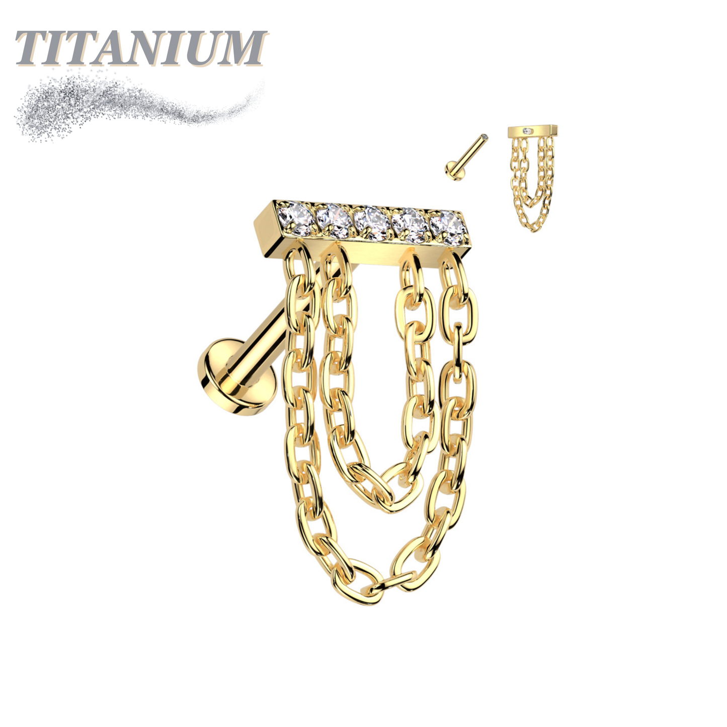 Titanium Hidden Helix CNC Bar with Double Chain