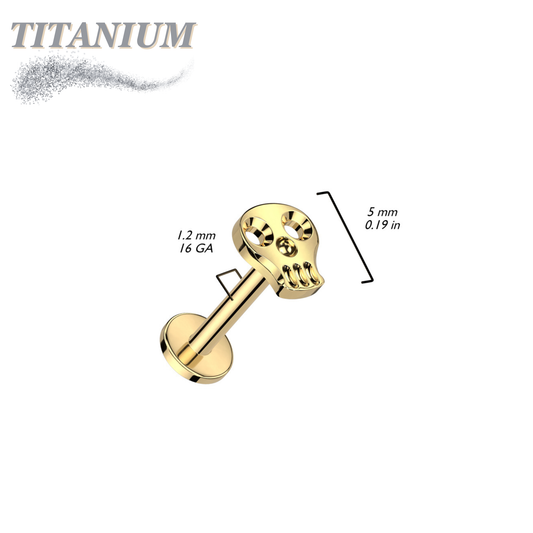 Titanium Internally Threaded Skull Labret