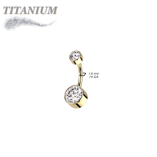 Titanium Premium Bezel Set Belly Bananas Internally Threaded
