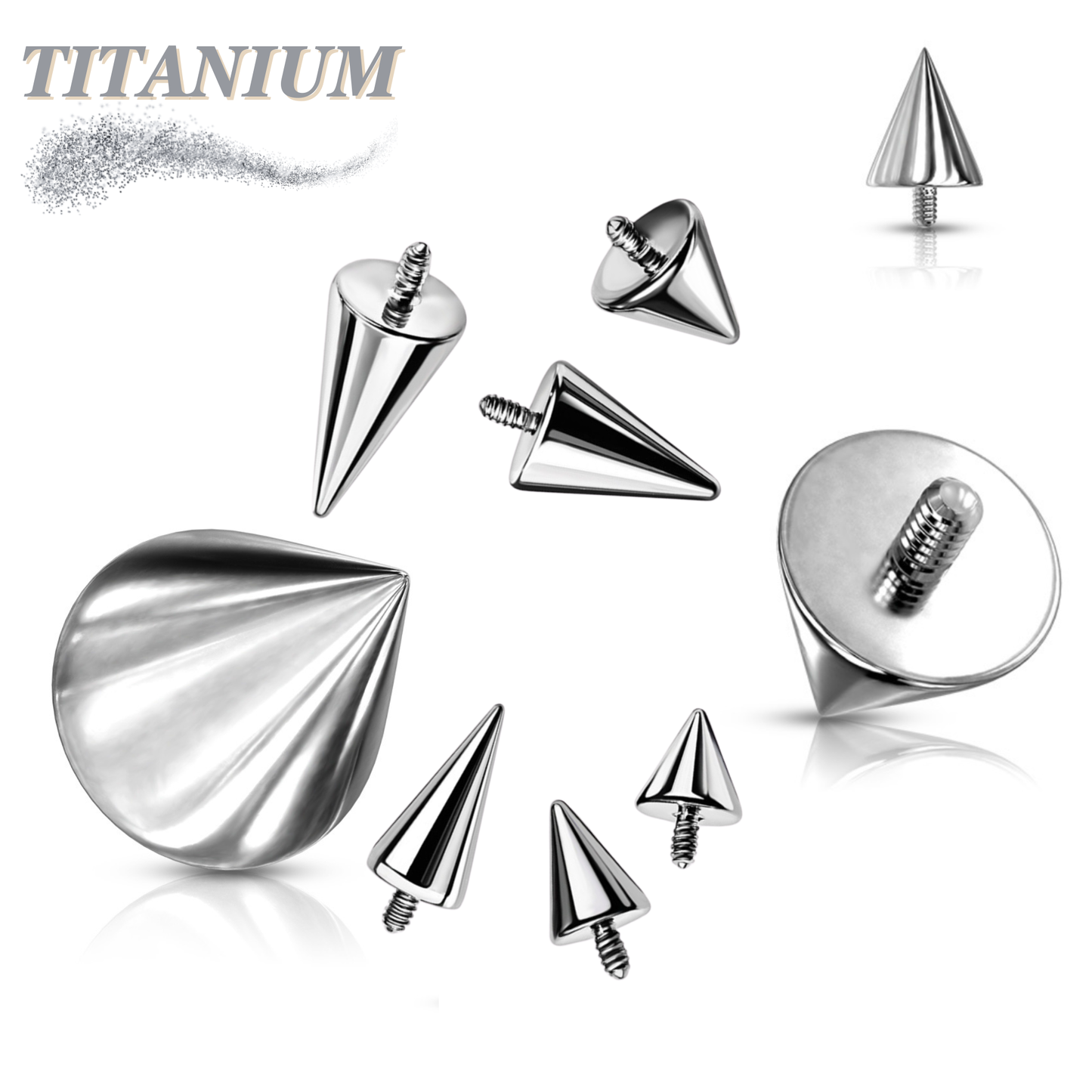 Internally Threaded Titanium Spike Ends