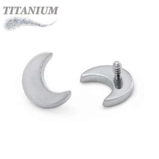 Titanium Internally Threaded Moon Flat Top