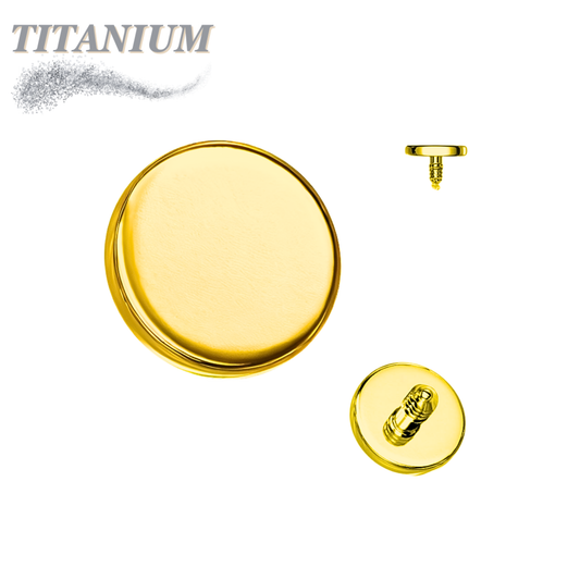 Titanium Internally Threaded Flat Circle Disc Tops