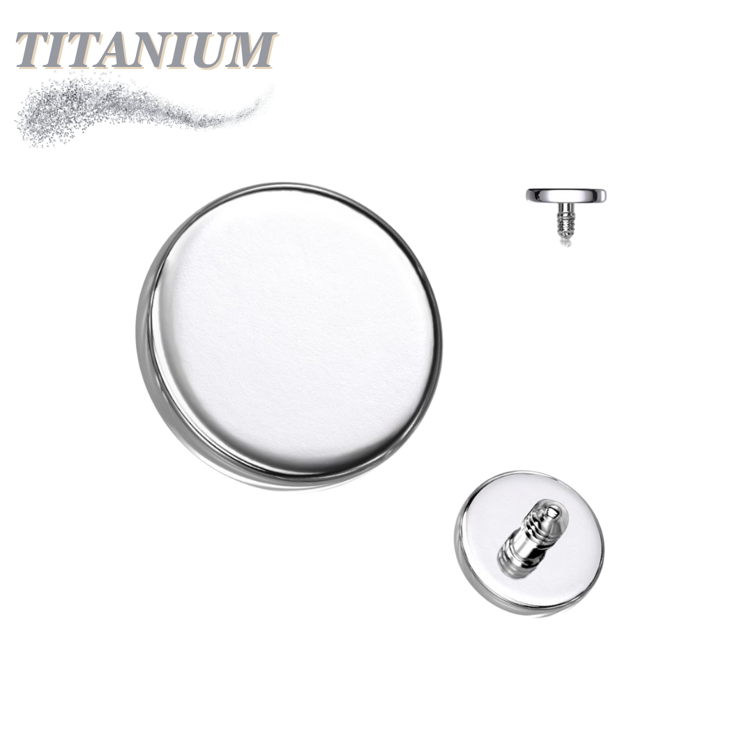 Titanium Internally Threaded Flat Circle Disc Tops