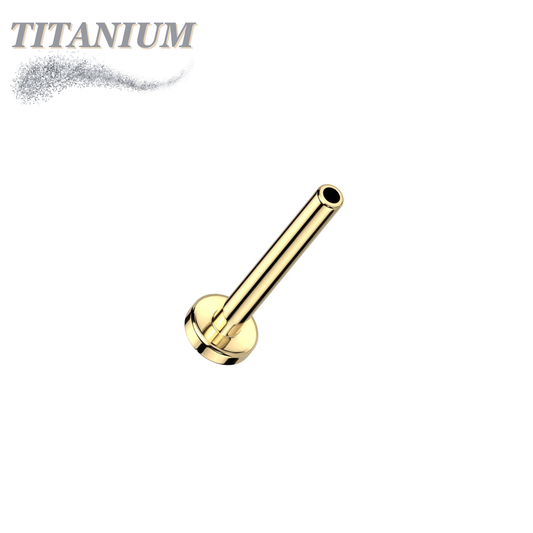 Titanium Threadless Flat Back Labret (Post Only) 4mm Base