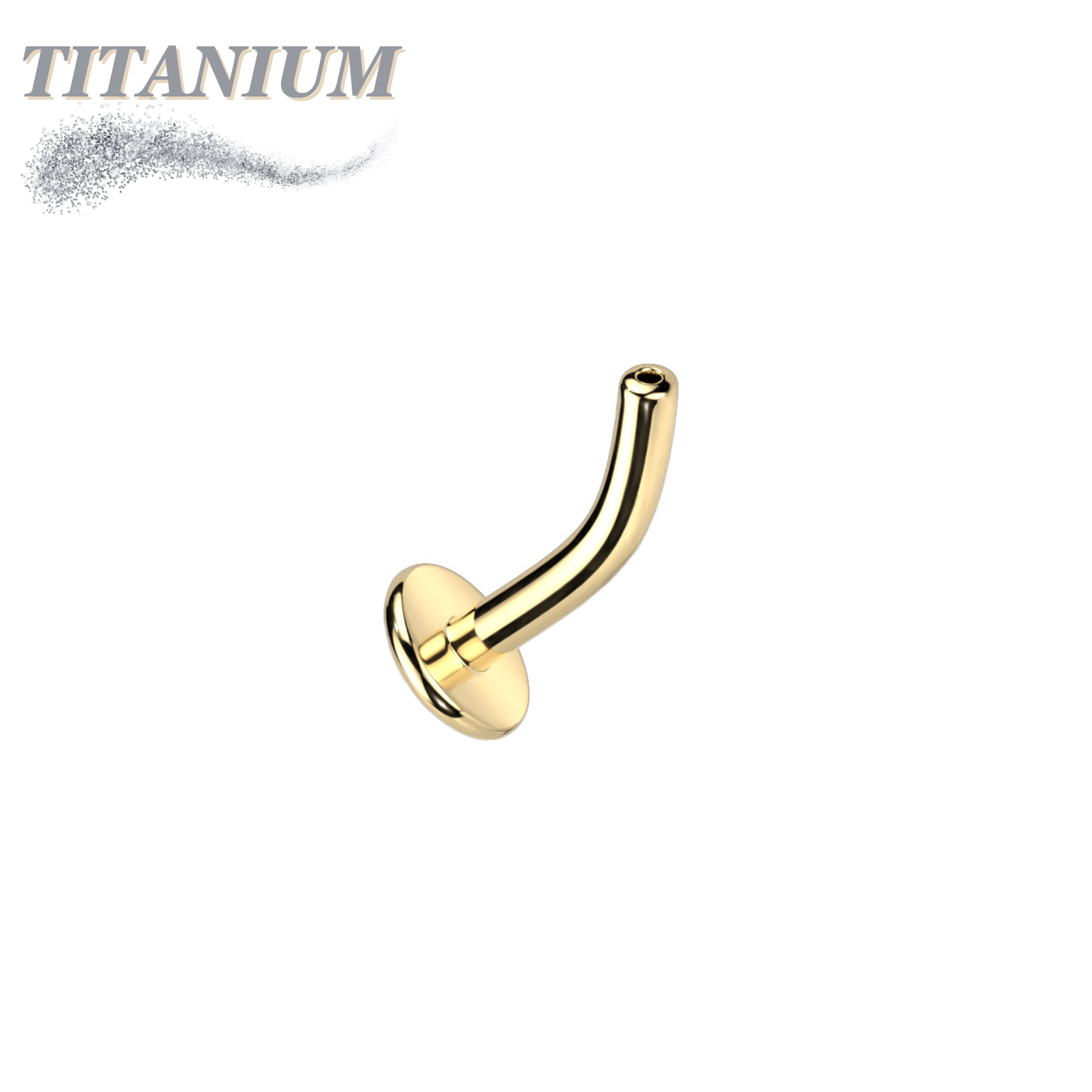 Threadless Titanium Floating Belly Button Curved Post Only