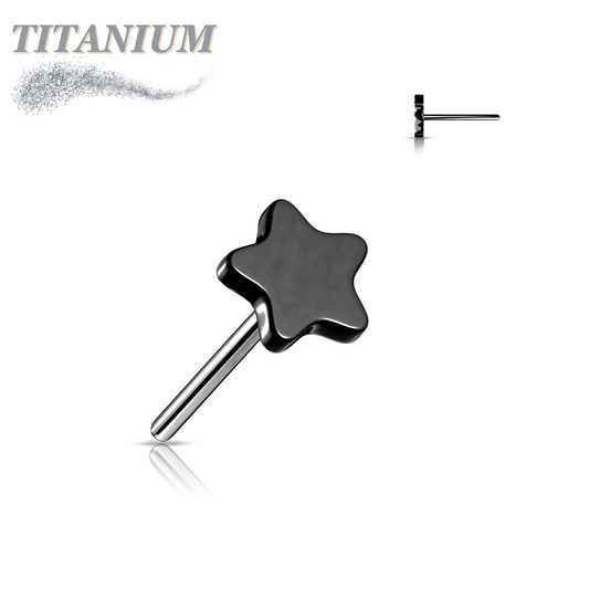 Threadless 4 mm Star Top Only Titanium