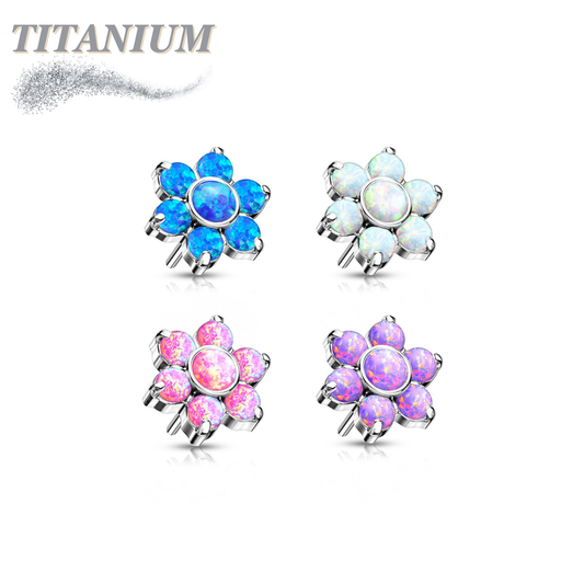 Titanium Threadless Flower (Top Only)