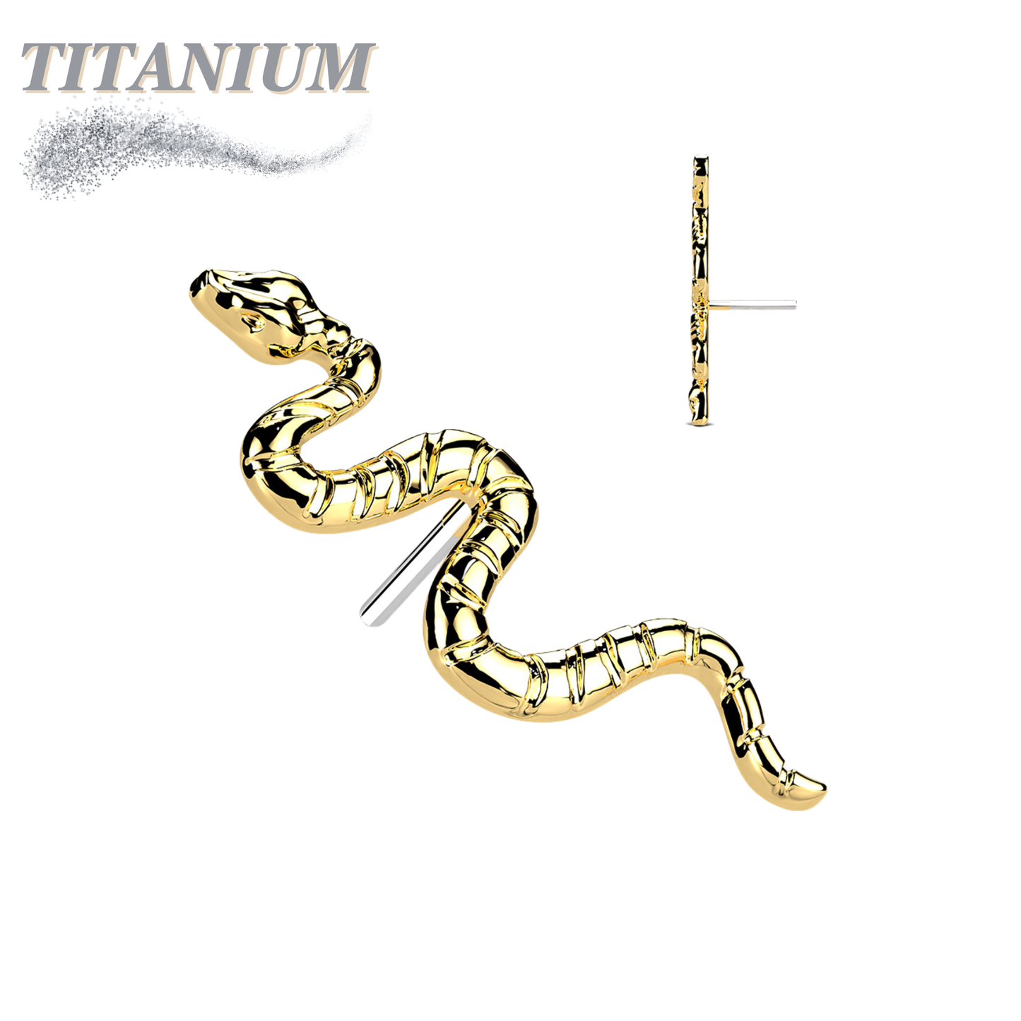 Threadless Titanium Snake Top Only