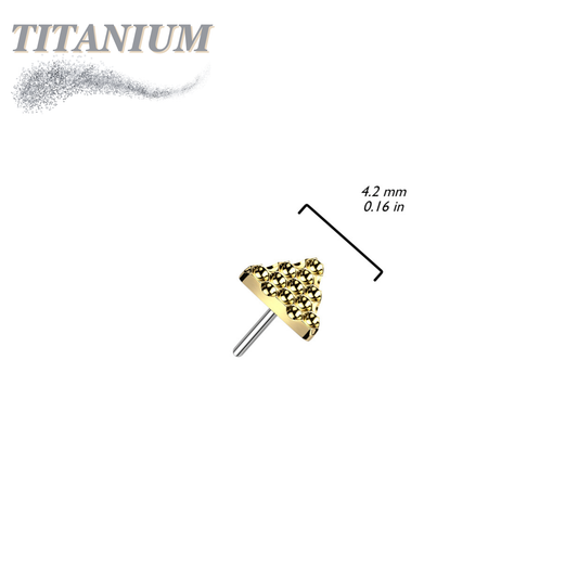 Threadless Titanium Triangle Pinhole Pattern Top Only