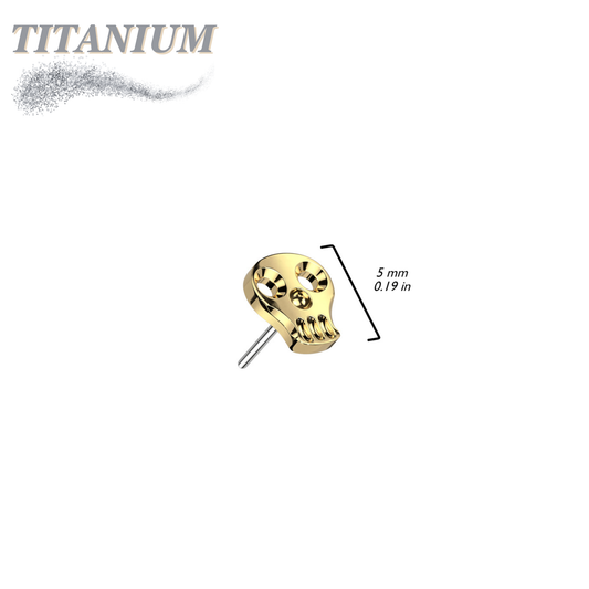Threadless Titanium Hollow Skull Top Only
