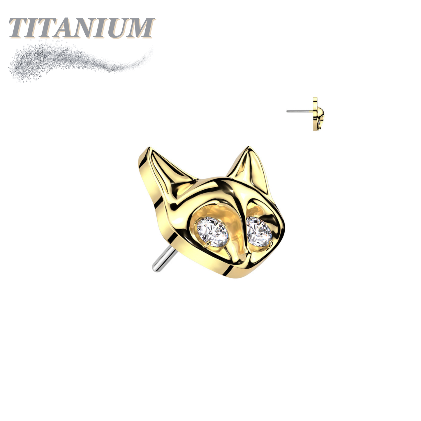 Threadless Titanium Kitty/Fox Top Only