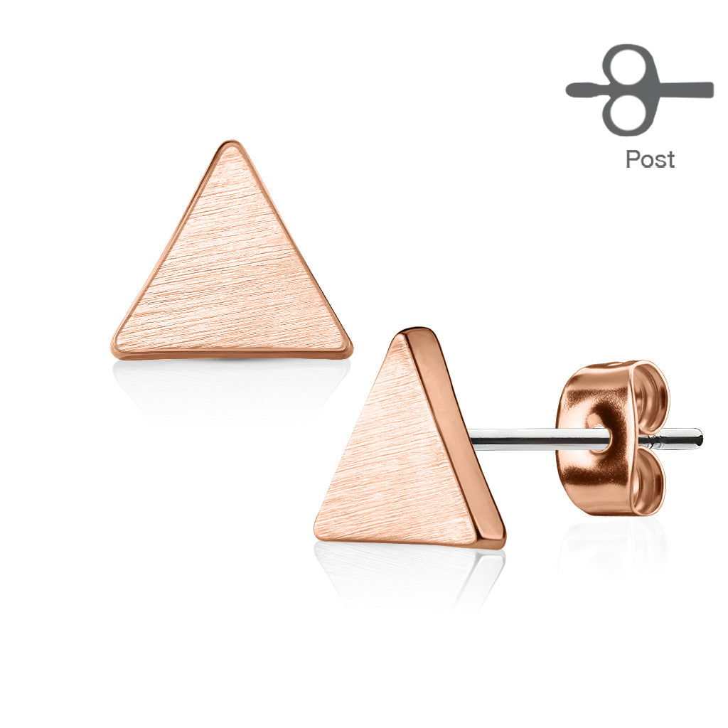 Solid Triangle Surgical Steel Earrings