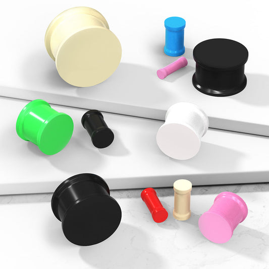 Silicone Double Flared Solid Plug