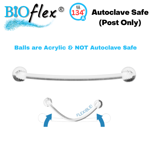 Bioflex Maternity Belly Retainer w/ Clear Acrylic Balls