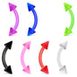 Acrylic Flexible Curved Barbell with Spike Ends