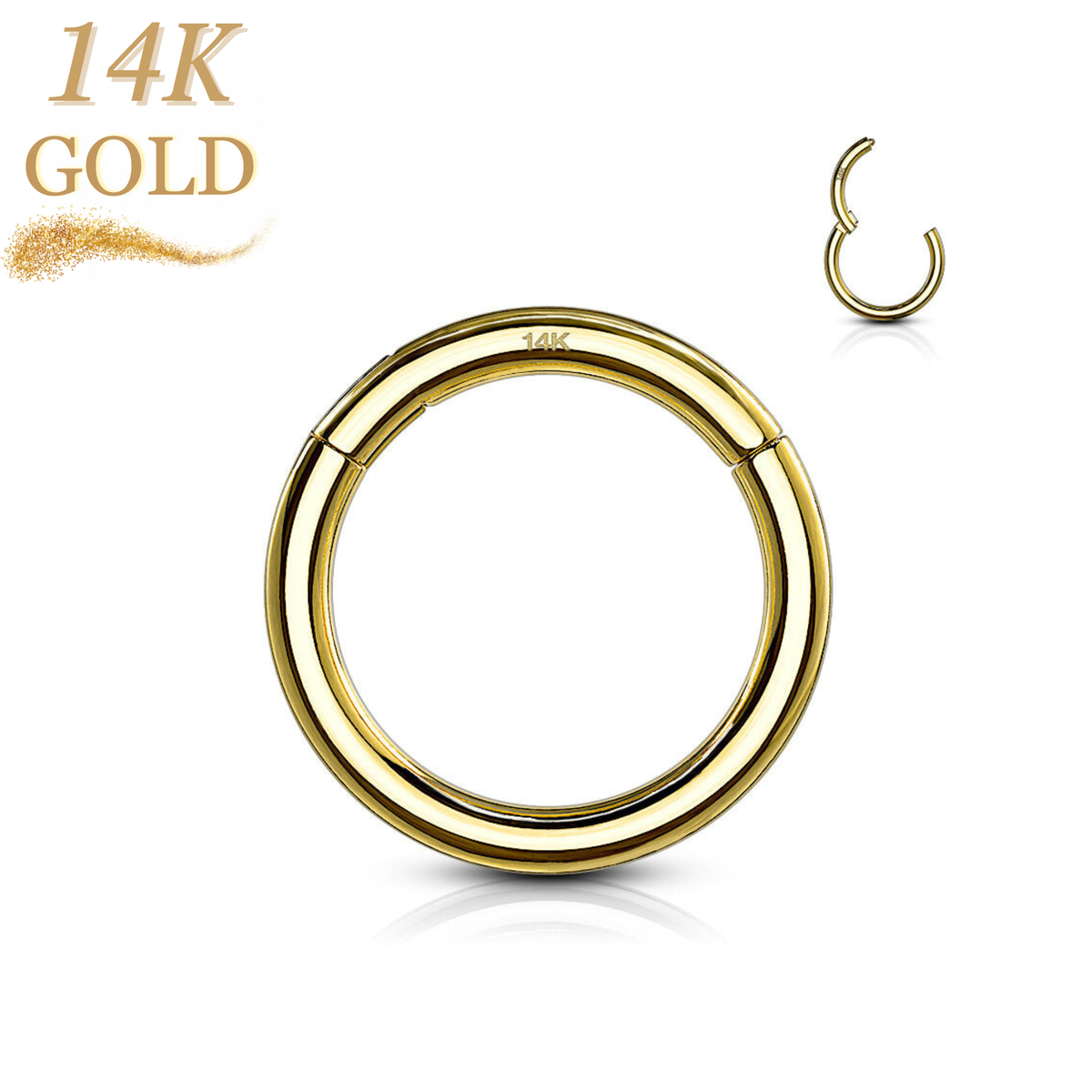 Affliction Rings 14K Solid Gold Hinged Ring – Pierced Affliction