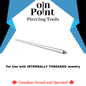 Stainless Steel Threaded Pin Tapers for Internal Threaded Jewelry