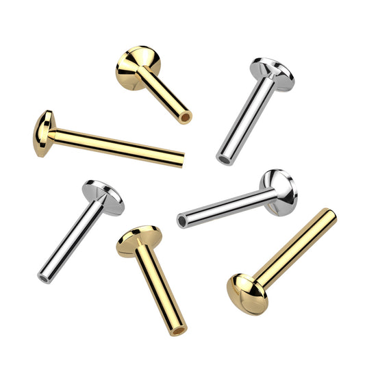 Surgical Steel Threadless Labret - Post Only (3mm Base)