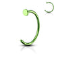 Surgical Steel Flat Top Nostril Hoop Various Colors