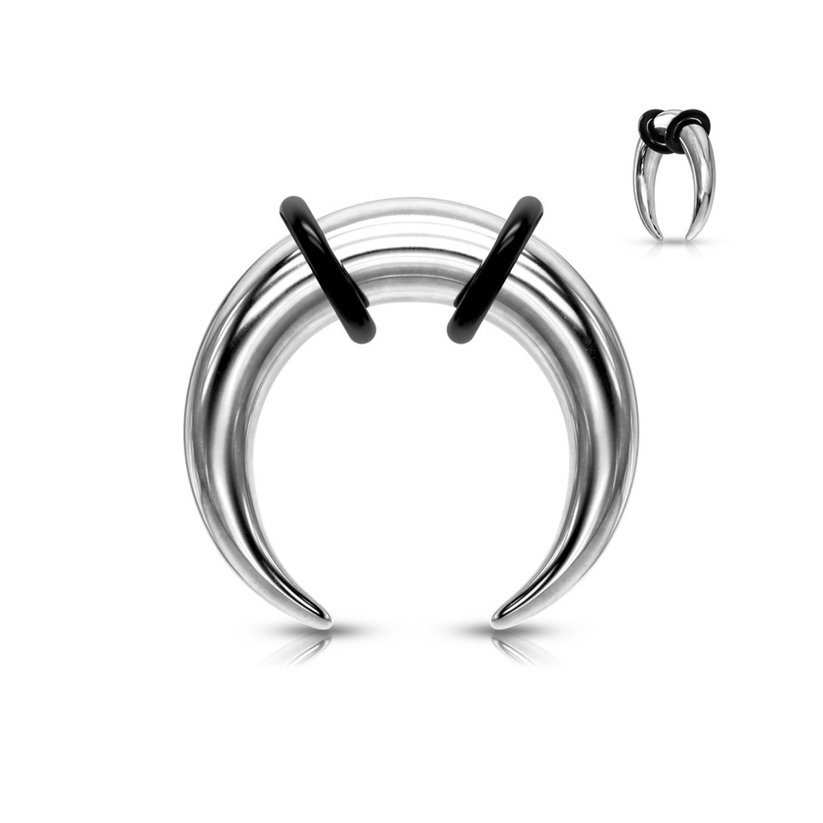 Affliction Rings Surgical Steel Bull Taper/Pincher with O Rings – Pierced Affliction