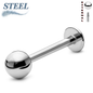 Surgical Steel Solid Ball Labret Studs External Thread