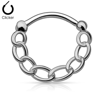 Surgical Steel & Brass Linked Chain Clicker (Clearance)