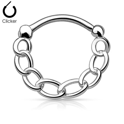 Surgical Steel & Brass Linked Chain Clicker (Clearance)
