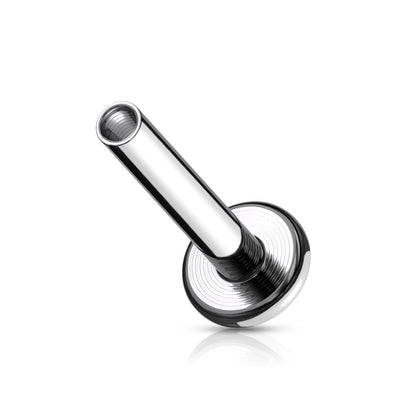 Surgical Steel Internally Threaded Flat Back Labret (Post Only) 3mm Base