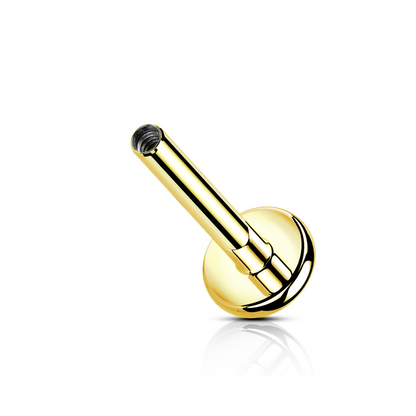 Surgical Steel Internally Threaded Flat Back Labret (Post Only) 4mm Base